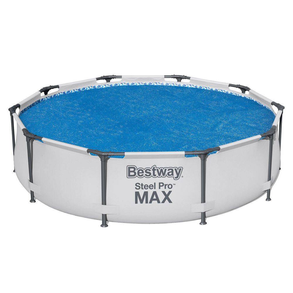 Round Solar Pool Cover for 10' Round Above Ground Swimming Pools, Blue
