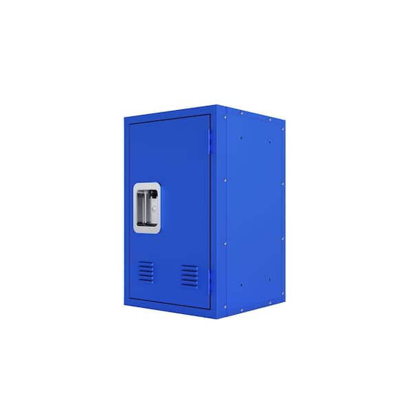 24 in. H Locker Storage Cabinet, Metal Locker Storage Cabinet with 1 Doors, Small Metal Locker, Blue