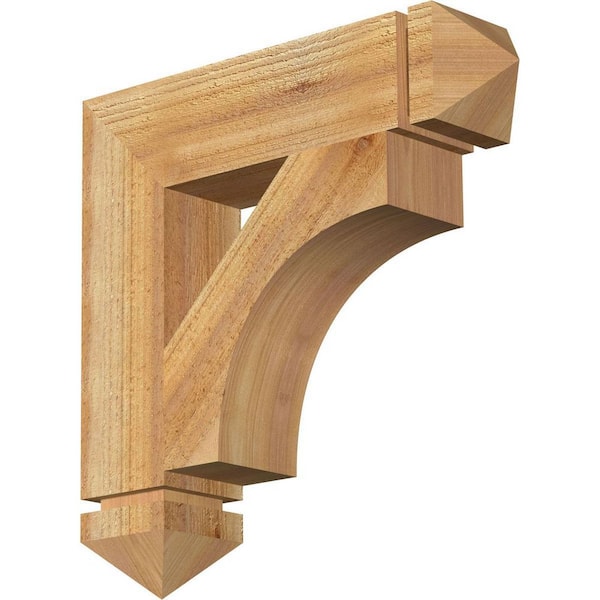 Ekena Millwork 4 in. x 18 in. x 18 in. Western Red Cedar Westlake Arts and Crafts Rough Sawn