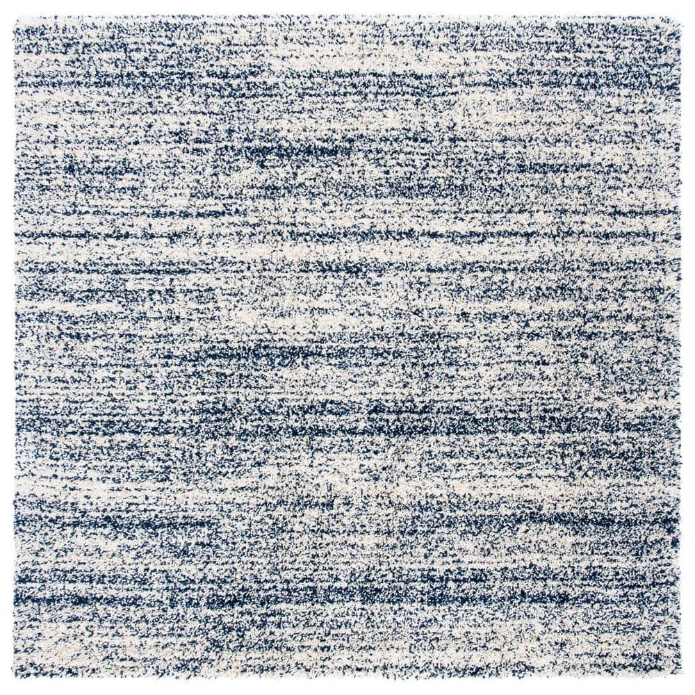 Hudson Shag 4 ft. x 4 ft. Ivory/Navy Solid Marle Square Area Rug price history on PriceWatchPro
