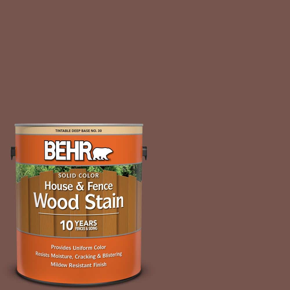1 gal. #PPU2-20 Oxblood Solid Color House and Fence Exterior Wood Stain