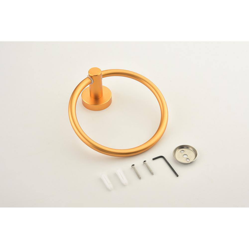 Brushed Gold 6-Piece Stainless Steel Bathroom Hardware Set