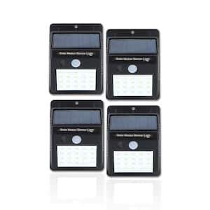 20-Light Black Motion Activated Integrated LED Wall Pack Light (4-Pack)