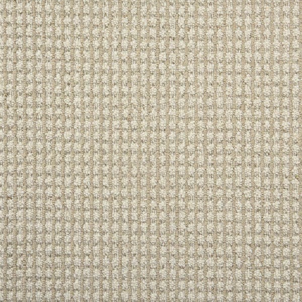 6 in. x 6 in. Loop Carpet Sample - Shenadoah Stripe - Color Ivory/Plains