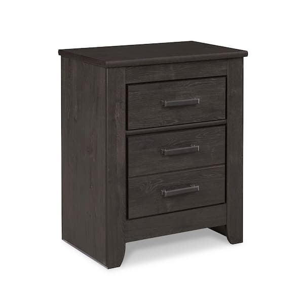 Signature DESIGN BY ASHLEY Brinxton Black 2-Drawer 23.82 in. W Nightstands