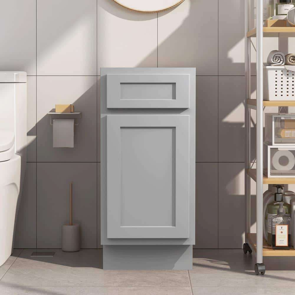 15 in. W x 21 in. D x 32.5 in. H 1-Drawer Bath Vanity Cabinet Only in Gray (Unassembled) price history on PriceWatchPro
