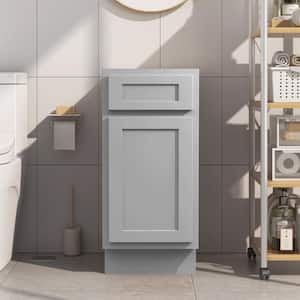 15 in. W x 21 in. D x 32.5 in. H 1-Drawer Bath Vanity Cabinet Only in Gray