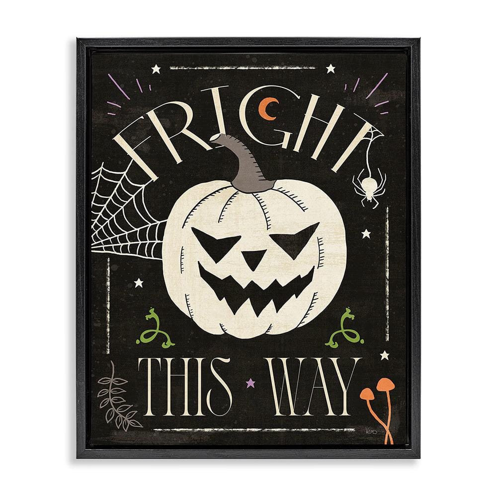 Fright This Way Phrase by Veronique Charron 1 Piece Floater Frame Graphic Print Typography Art Print 21 in. x 17 in. price history on PriceWatchPro