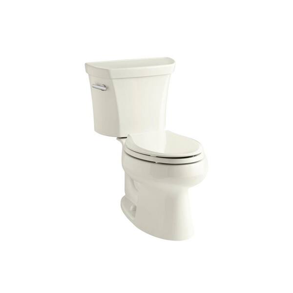 KOHLER Wellworth 2-Piece 1.6 GPF Single Flush Elongated Toilet in Biscuit