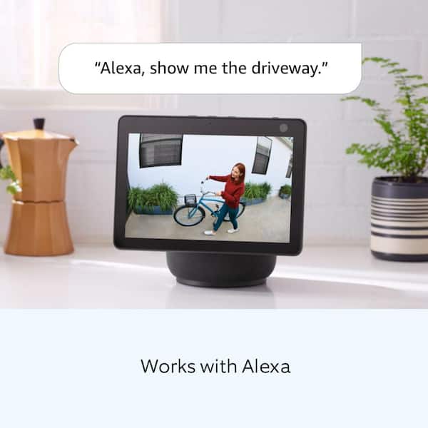 Ring - Spotlight Cam Pro, Plug-In with 2K Video and Ring Vision, LED Lights, Dual-Band Wifi, and 3D Motion Detection, White