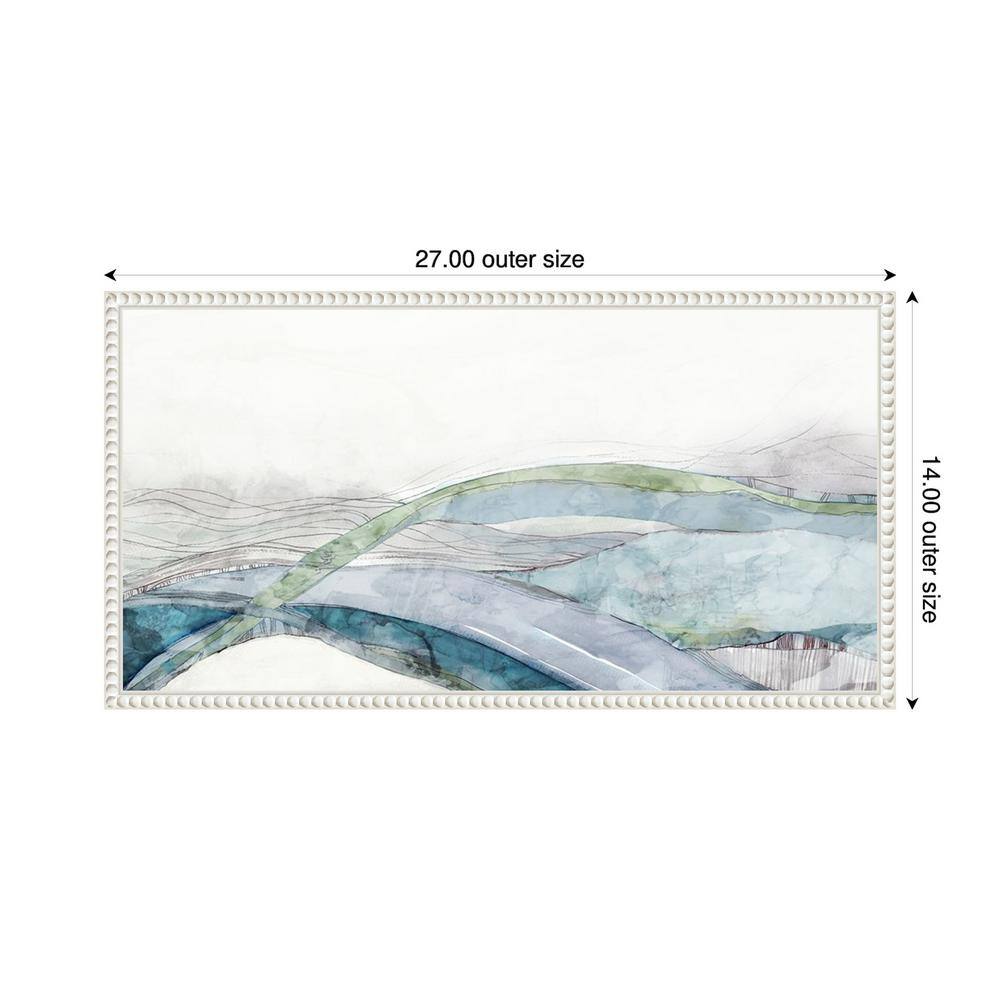 Way of Water Abstract Landscape Canvas Art with White Floater Frame