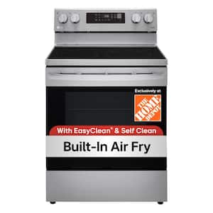 30 in. 6.3 cu. ft. Smart Wi-Fi Enabled Fan Convection Electric Range Oven with AirFry and EasyClean in. Stainless Steel