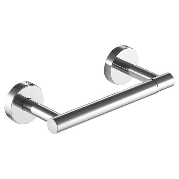 Wall-Mounted Double Post Toilet Paper Holder in Polished Chrome