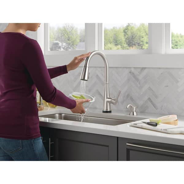 Greydon Touch2O with Touchless Technology Single-Handle Pull Down Sprayer Kitchen Faucet in Spotshield Stainless