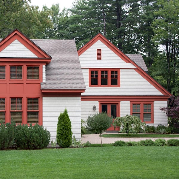 BEHR Premium Plus 1 gal. #170D-7 Farmhouse Red Flat Exterior Paint & Primer