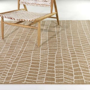 Siegel Tan 8 ft. x 10 ft.  Geometric Indoor/Outdoor Area Rug