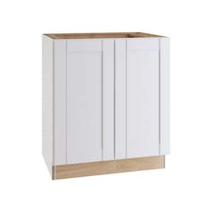 Washington Vesper White Plywood Shaker Assembled Base Kitchen Cabinet FH Soft Close 24 in W x 24 in D x 34.5 in H