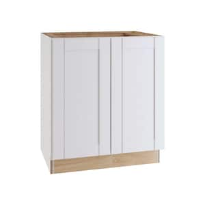 Washington Vesper White Plywood Shaker Assembled Base Kitchen Cabinet FH Soft Close 33 in W x 24 in D x 34.5 in H