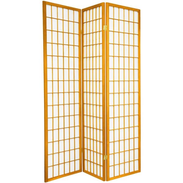 Oriental Furniture 6 ft. Honey 3-Panel Room Divider