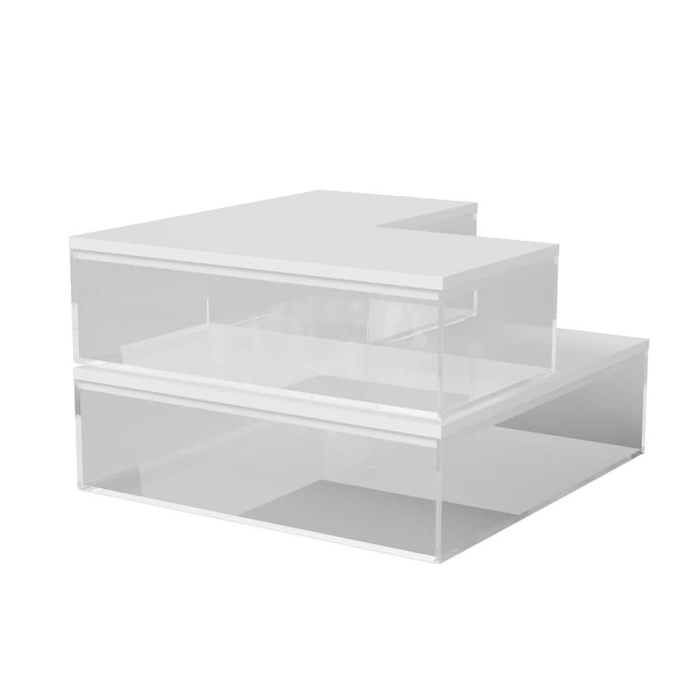 Clear Plastic Stackable Desktop Organizer Trays, Set of 3