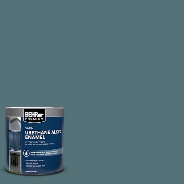 1 qt. Home Decorators Collection #HDC-CL-22 Sophisticated Teal Satin Enamel Urethane Alkyd Interior/Exterior Paint