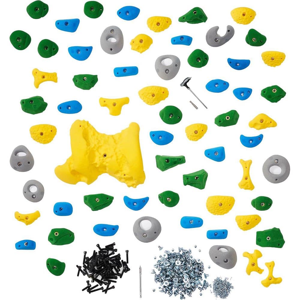 Climbing Wall Starter Pack for 8 ft. x 8 ft. Climbing Wall (Holds and Hardw