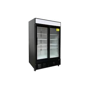 48 in. 34 cu. ft. Commercial Merchandiser Refrigerator SC-1076FDX SLIDE Black