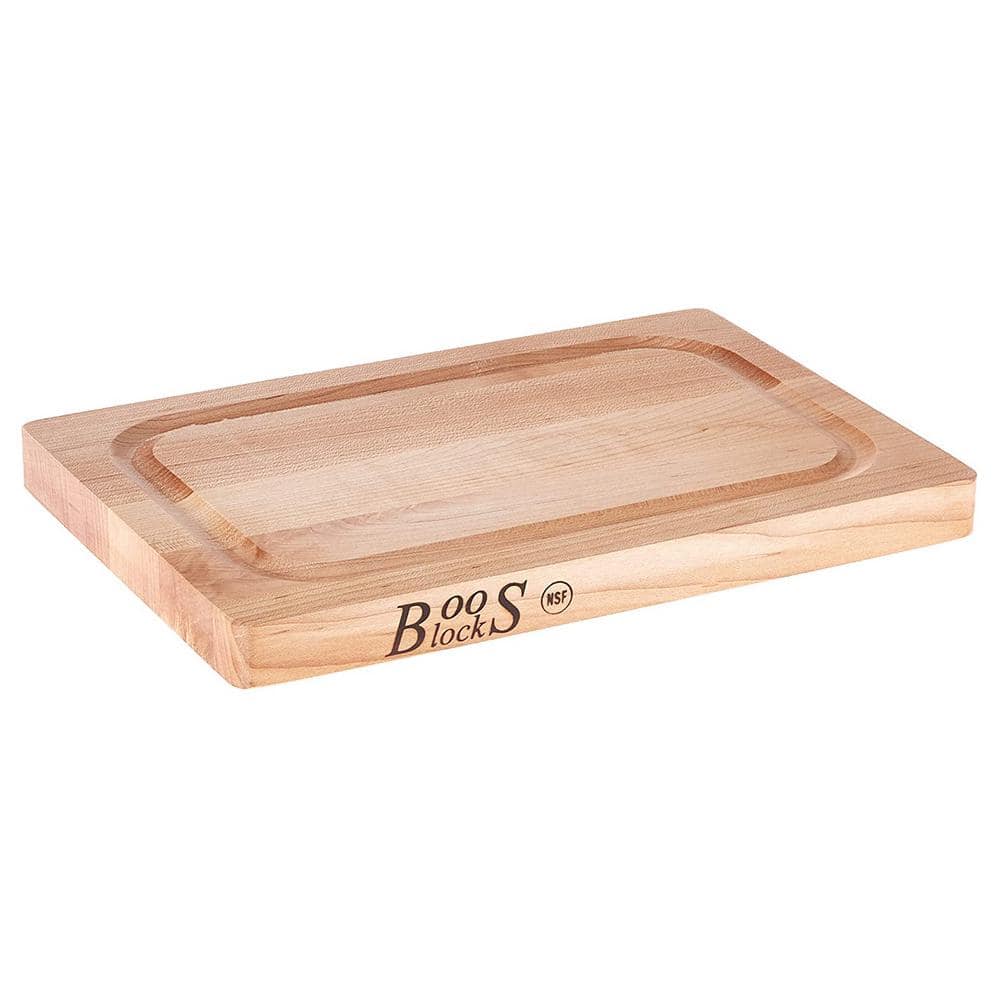 John Boos Block CCS24180125 Corner Counter Saver Maple Wood Oval Cutting  Board with Juice Groove, 24 Inches x 18 Inches x 1.25 Inches