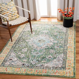 Madison Green/Turquoise 8 ft. x 10 ft. Traditional Area Rug