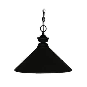 Lawrence 1-Light Matte Black Incandescent Ceiling Pendant