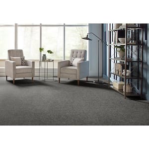 Gemini II - Slate - Gray 56 oz. Polyester Texture Installed Carpet