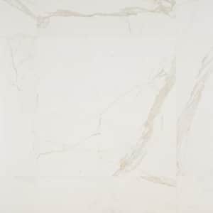 Stazzema Calacatta 32 in. x 32 in. x 10mm Polished Porcelain Floor and Wall Tile (2 pieces / 13.77 sq. ft. / box)