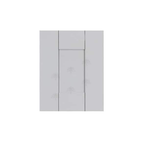 LIFEART CABINETRY Anchester Shaker Light Gray Decorative Door Panel 12-in. W x 18-in H x 0.75-in D