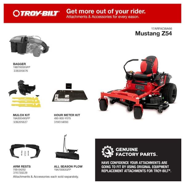 Troy-Bilt Mustang 54 in. 24 HP V-Twin Kohler 7000 Series Engine