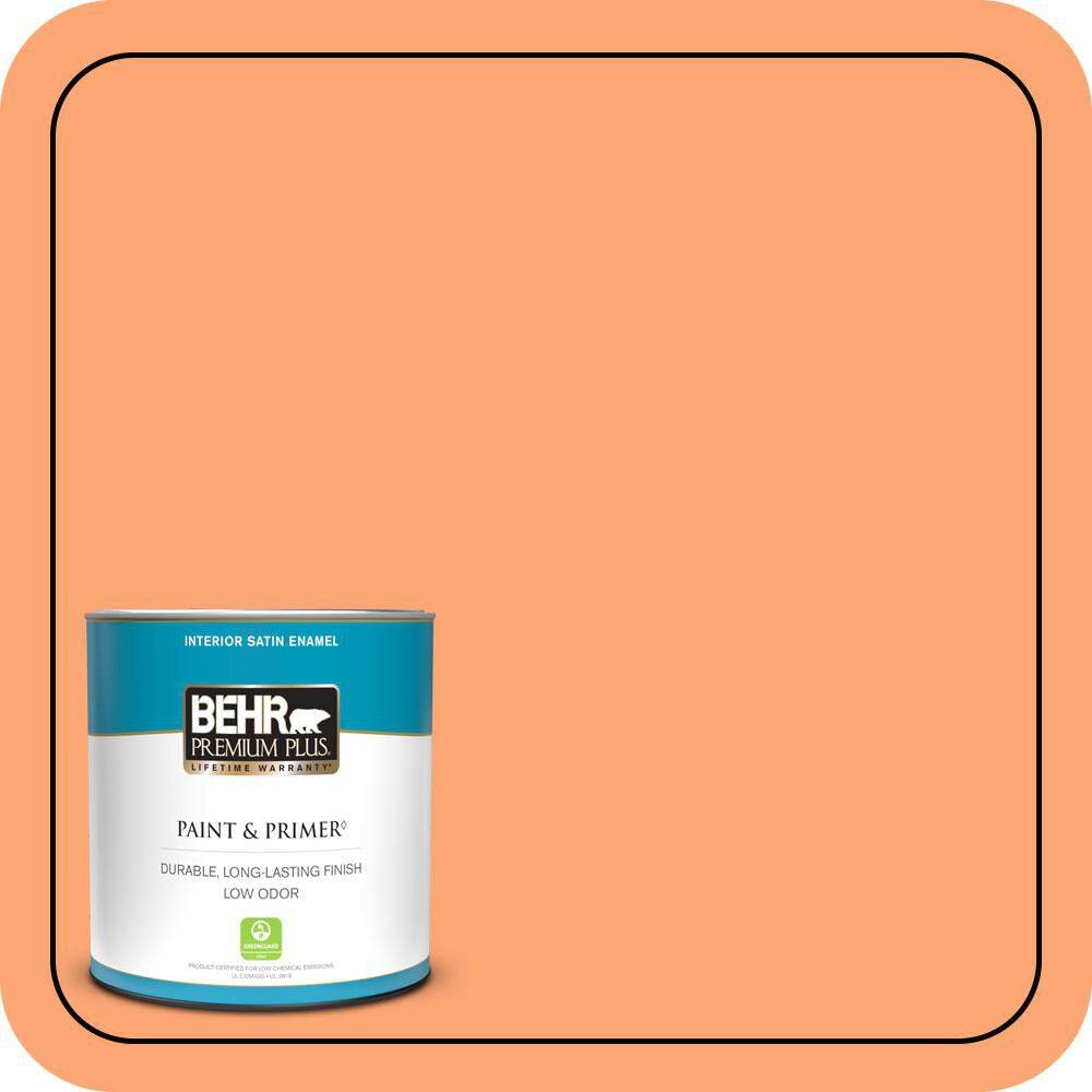 1 qt. #240B-4 Marmalade Satin Enamel Low Odor Interior Paint & Primer price history on PriceWatchPro