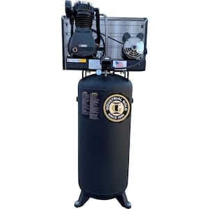 Industrial Gold 60 Gal. 5 HP Vertical 1-Phase Low RPM 175 PSI Electric Air Compressor with Quiet Operation