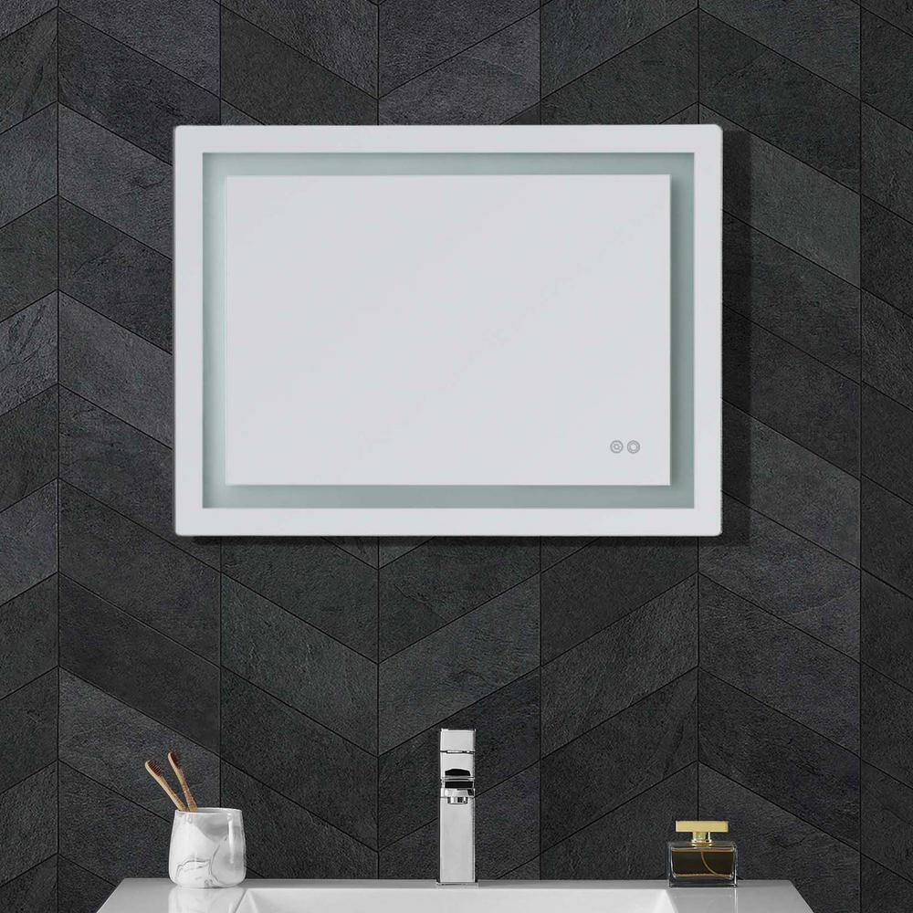 Glacier Bay Vernon 32 in. W x 24 in. H Frameless Rectangular Touch Sensor LED Bathroom Vanity