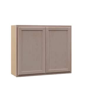 36 in. W x 12 in. D x 30 in. H Assembled Wall Kitchen Cabinet in Unfinished with Recessed Panel
