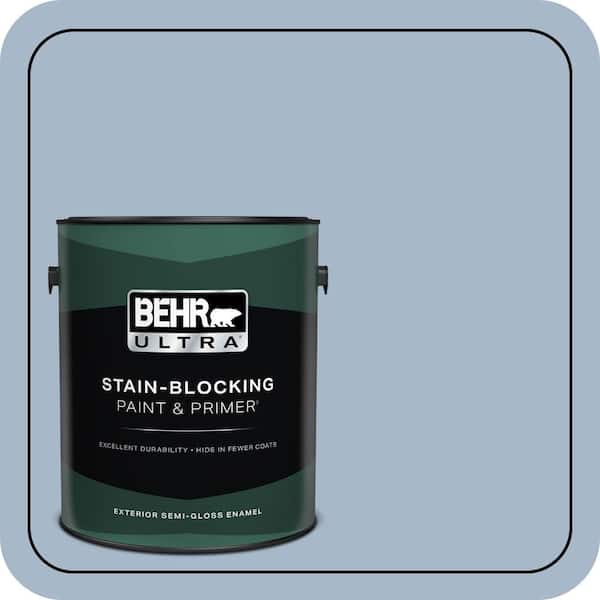 BEHR ULTRA 1 gal. Home Decorators Collection #HDC-SP14-10 Blue Tribute Semi-Gloss Enamel Exterior Paint & Primer