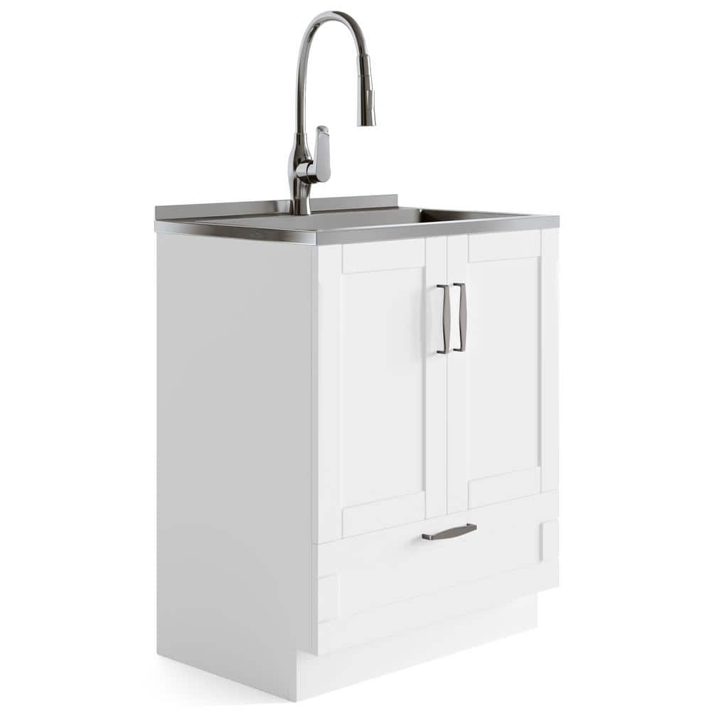 Laundry Room Hack: Under The Sink Pullout Cabinet - Design Dazzle