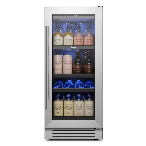 Single Zone 15 in. 80 (12 oz.) Cans Beverage Refrigerator Soda Beer Drink Cooler Built-in/Freestanding 34-54°F