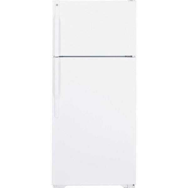 GE 28 in. W 16.5 cu. ft. Top Freezer Refrigerator in White