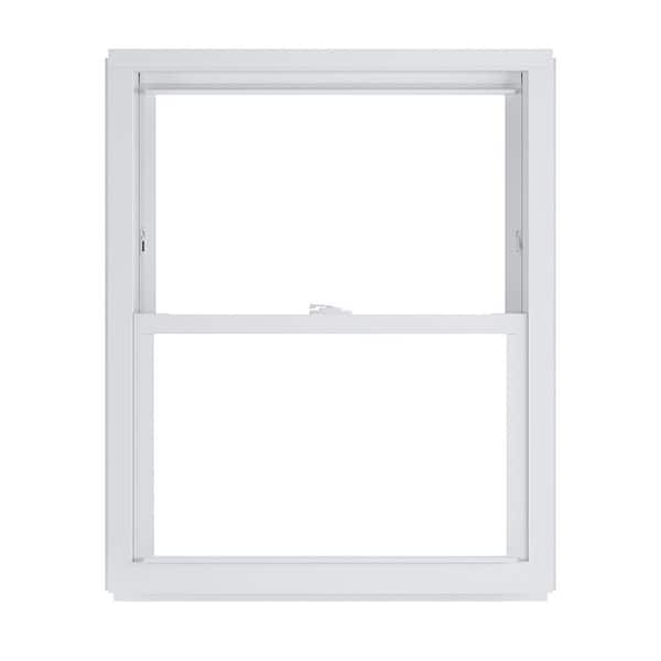 American Craftsman 30.25 in. x 52.25 in. 50 Series Low-E Argon Glass Double Hung White Vinyl Replacement Window, Screen Incl