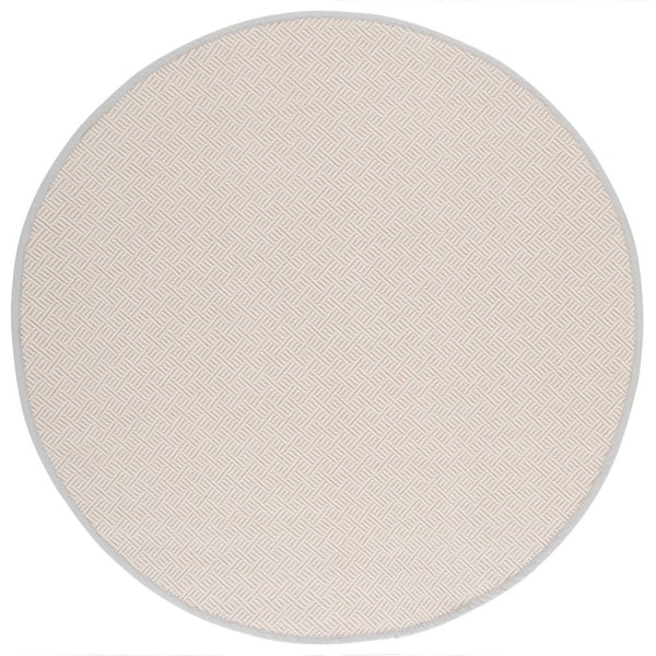 Napa Faux Sisal 6 ft. x 6 ft. Natural/Beige Diamond Geometric Round Area Rug