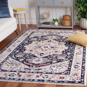 Luna Beige 9 ft. x 12 ft. Border Ornate Area Rug