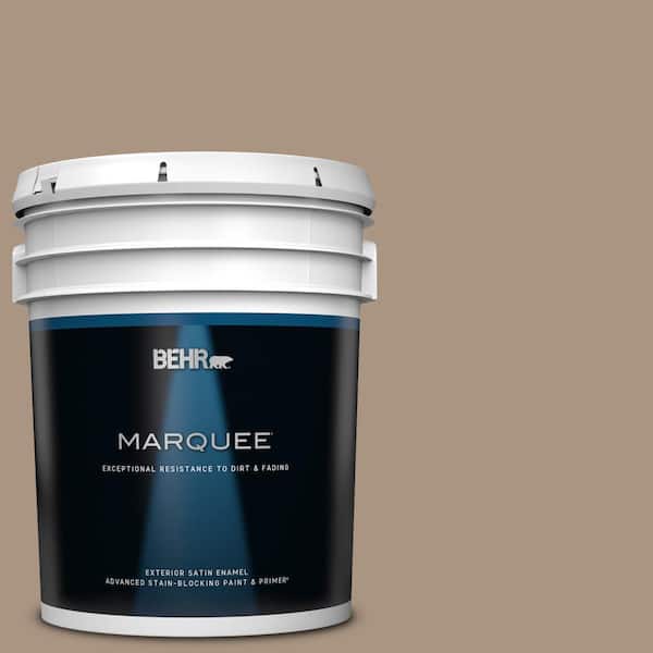 BEHR MARQUEE 5 gal. #T17-11 Silent Sands Satin Enamel Exterior Paint & Primer