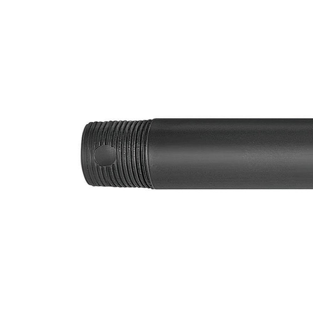 Matte Black 24-Inch Steel Ceiling Fan Downrod