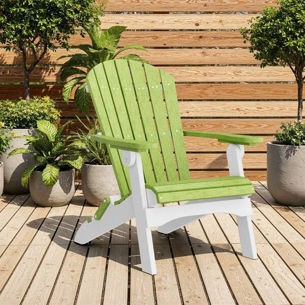 Wildridge Heritage Lime Green and White Plastic Outdoor Folding