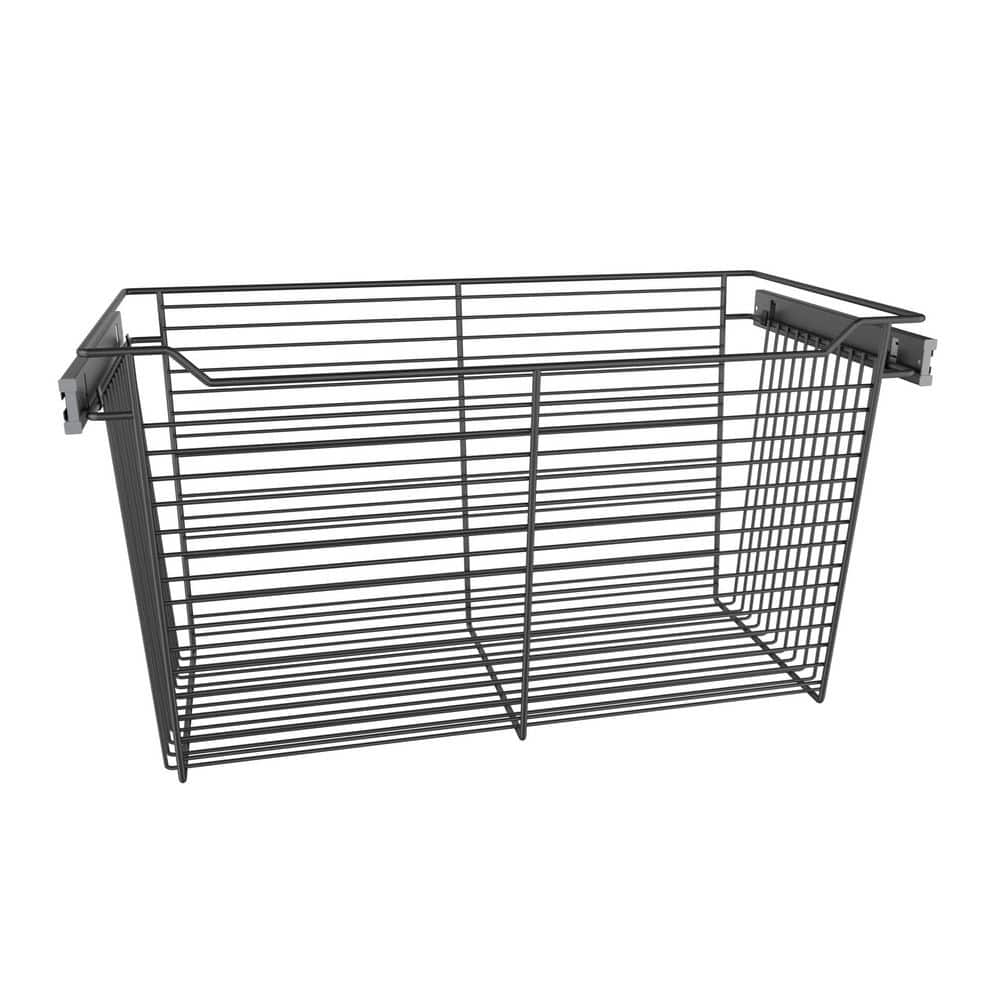 Classic 15.94 in. H x 30 in. W Matte Black Aluminum Full-Extension Wire Sliding Basket for Cabinets price history on PriceWatchPro