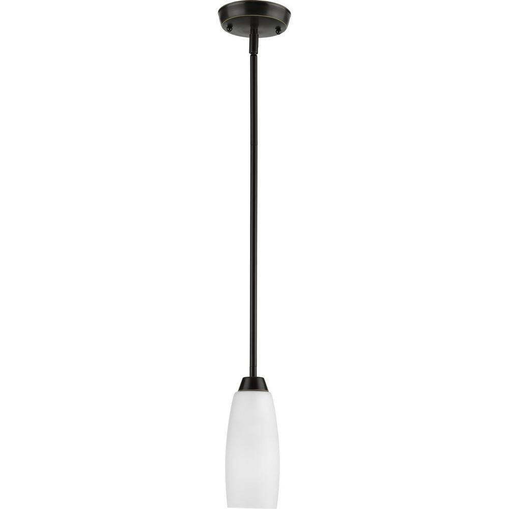 Antique Bronze Mini Pendant Light with Etched Glass Shade